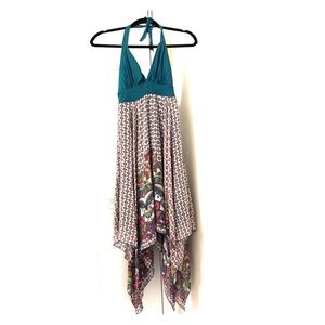 Handkerchief Hem Dress with Halter Top